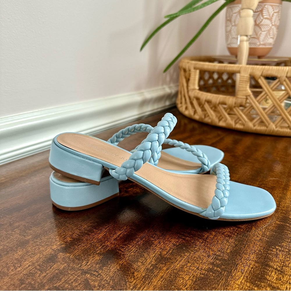 Women's Blue Braided Strap Sandals